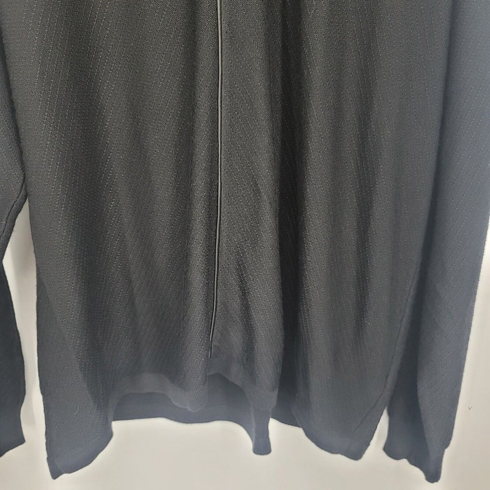 UMBERTO BLANCIONI Mens 1/4 Button Front Pullover Sweater Black Size Large - Picture 4 of 5